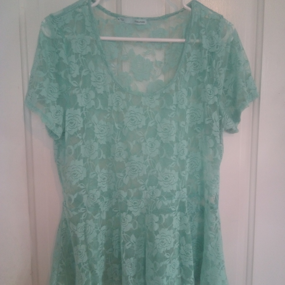 Sheer Rose lace top